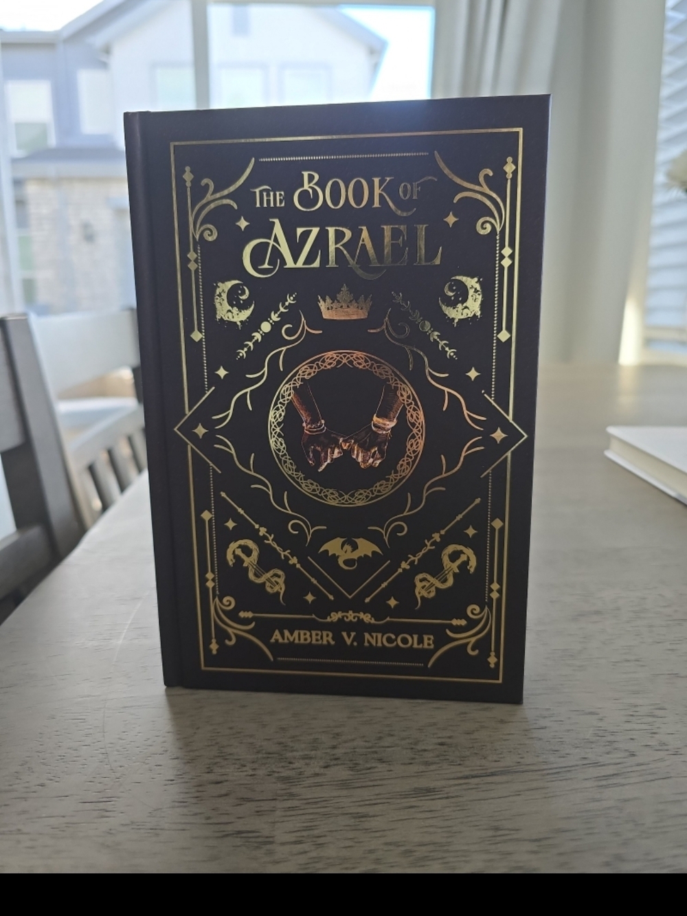 Amber V. Nicole The Book of Azrael - Black & Gold Decorative Hardcover
